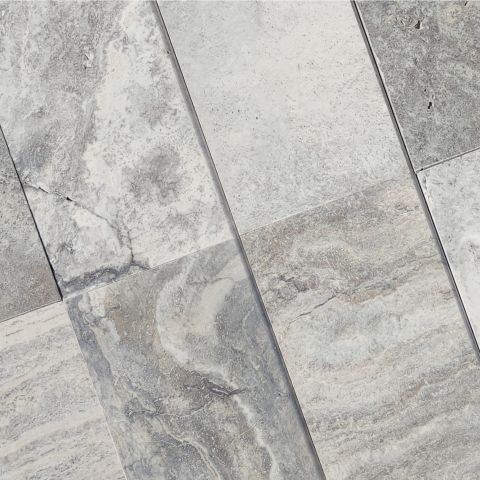 silver travertine tumbled poolcoping