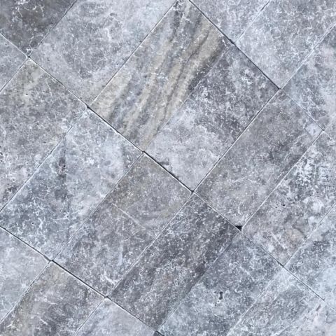 silver travertine 40,6 x 61