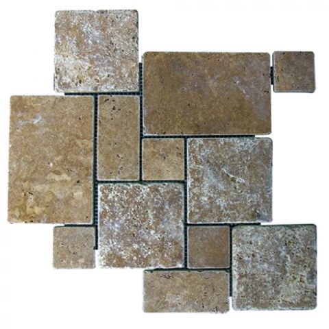 Mini Pattern Noce Travertine
