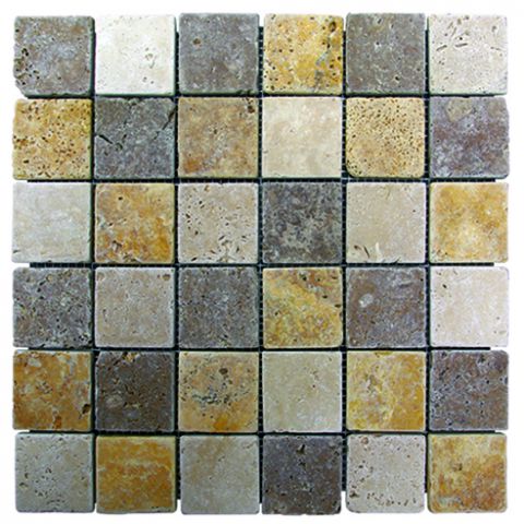 1 x 4,8 x 4,8 Mix Travertine